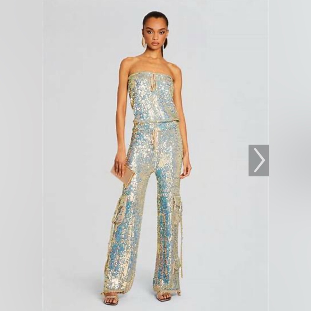 Retrofete Hanalise Sequin Crochet Jumpsuit